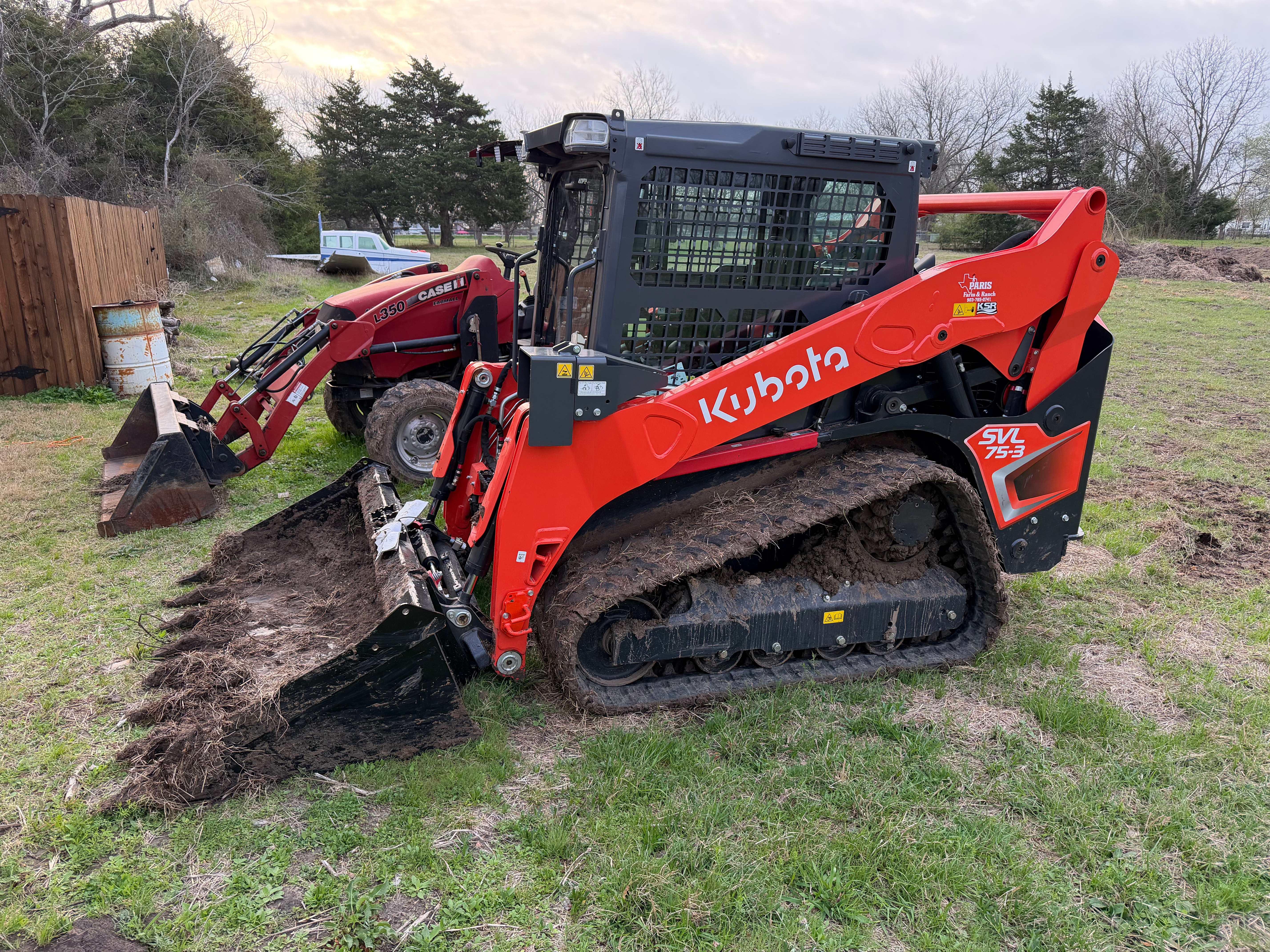 Kubota SVL75-3 75HP tracked loader for rent in Greenville, Texas